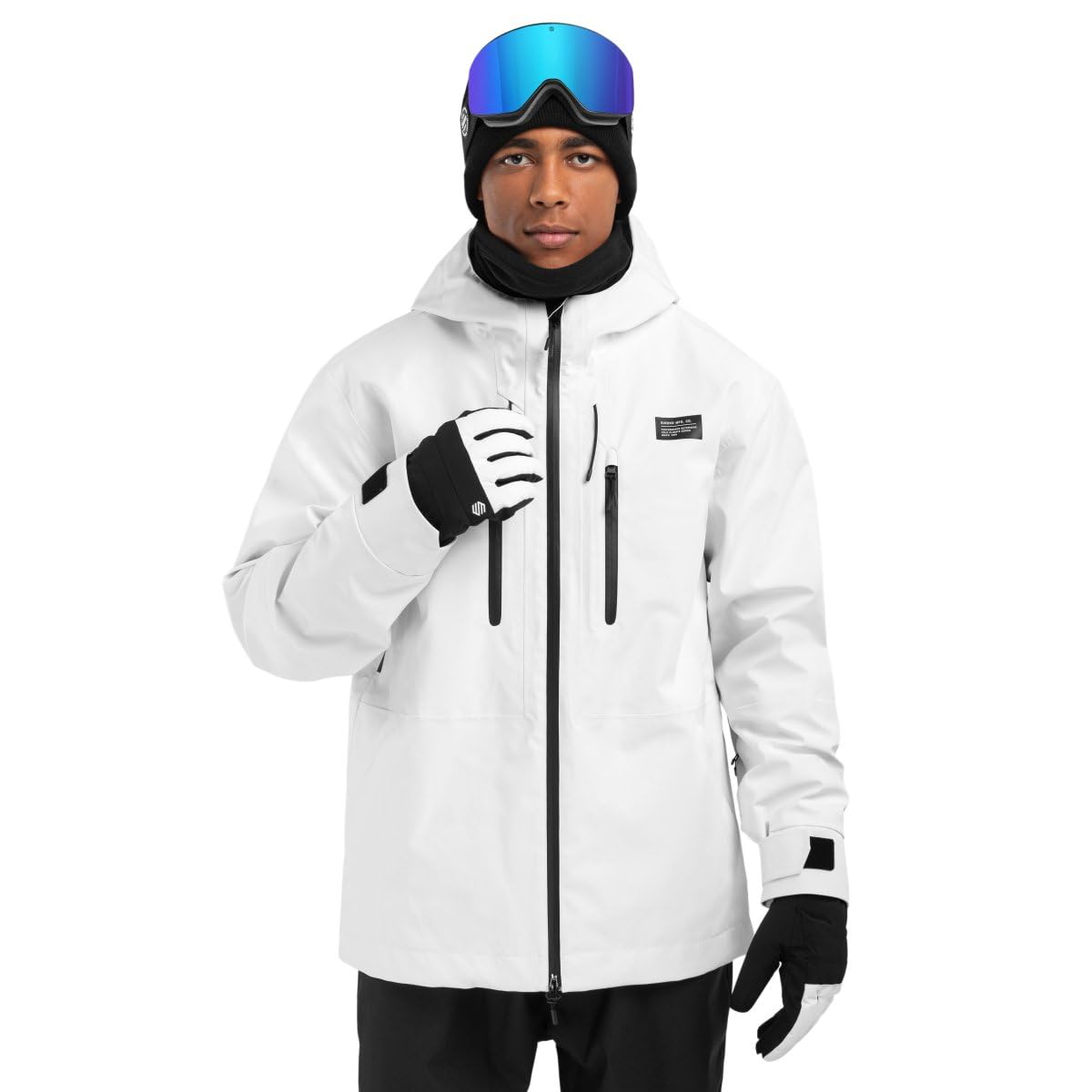 SIROKO - Hardshell Snowboardjacke W5 Megeve - L - Weiß