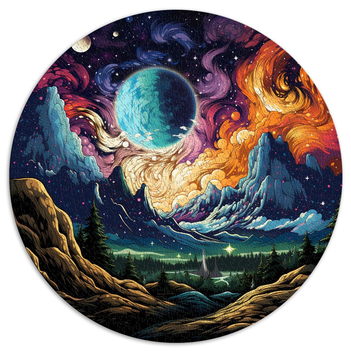 Spiel-Geschenk-Puzzle Cosmic Mountain Adventu 1000-teiliges Puzzle für Erwachsene, 67,5 x 67,5 cm, Puzzeln als Geschenk, schwieriges, hartes Puzzle für Frauen und Männer