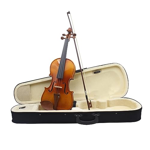 Violine Jujube Holz Volle Größe 4/4 3/4 1/2 Akustische Violine Musikinstrument Zubehör Geige mit Koffer Bogen (Farbe: Violine 3-4 Set)