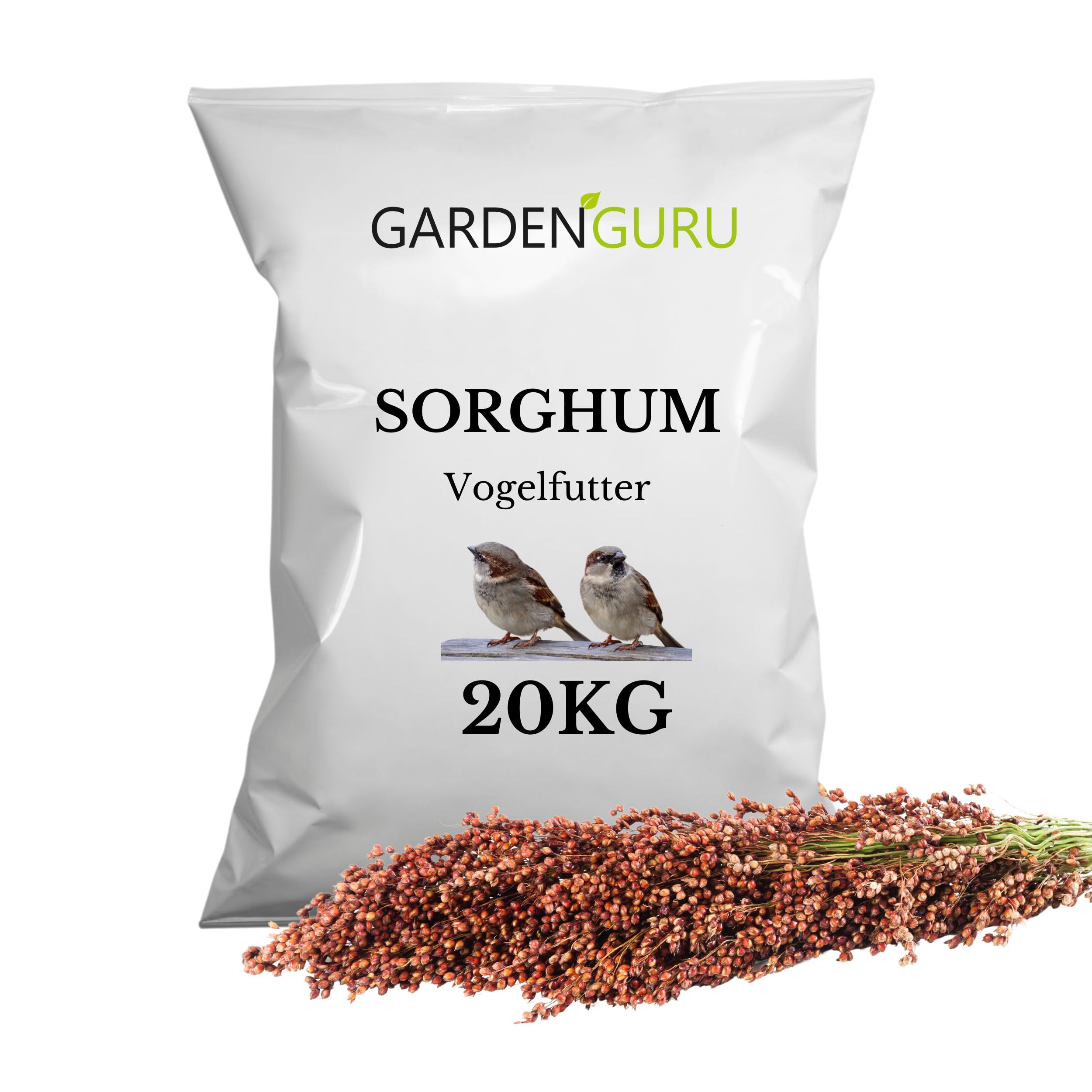 Sorghum Hirse Vogelfutter 20 kg Ergänzung Wildvögel Wellensittich Kanarien kohlenhydrat- und nährstoffreiches, ganzjähriges Vogelfutter Energiequelle für Wild- und Kleinvögel 20kg