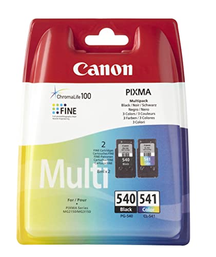 Canon PG 540+CL 541 original Tinten Multipack Schwarz und Mehrfarbig für Pixma Drucker