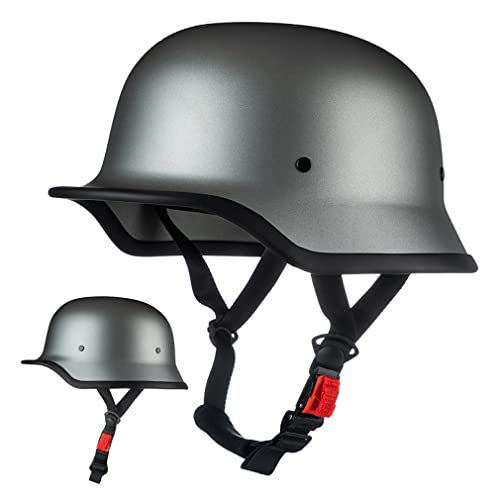 Halbschalenhelm Deutsche Motorrad Halbhelm Motorradhelm DOT/ECE-Zertifiziert Rollerhelm Jethelm Moped Helm Motorrad-Roller StraßEnmoped Halbhelm Unisex-Helm/GrößE:M~2XL