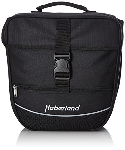 Haberland Unisex – Erwachsene Fahrradtasche Einzeltasche Einsteiger-Serie, schwarz, 12.5 L