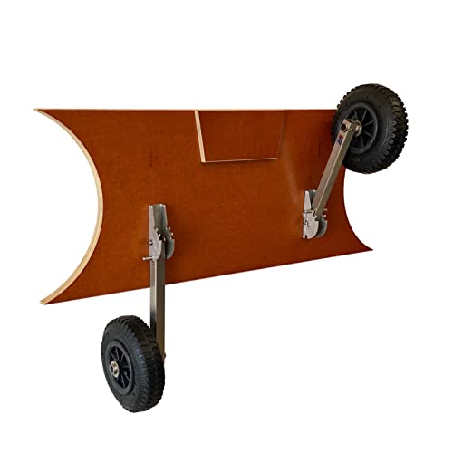 LaunchingWheels.com Heckräder Slipräder Schlauchbooträder Transporträder Edelstahl Schlauchboot (29cm lang, Reifen 22cm)