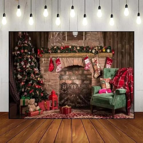 Frohe Weihnachten Jahr Weihnachtsmann Baby Dusche Fenster Roter Vorhang Foto Geschenk Fotografie Kulissen Im Freien Weihnachten 350x230cm