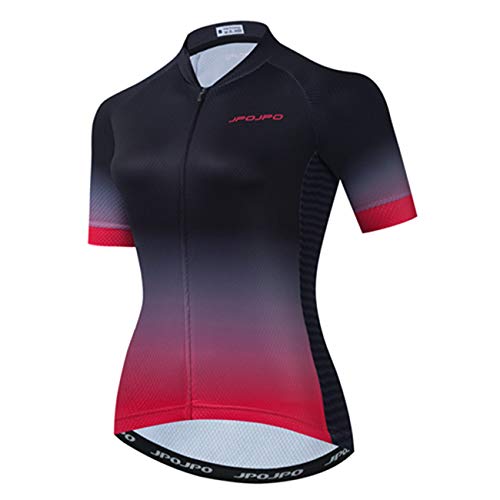 Hotlion Damen Radtrikot Kurzarm Bike Shirt MTB Fahrradbekleidung, 0081-SJ, 3X-Groß