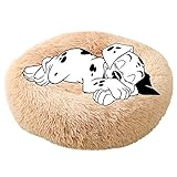 Rysmliuhan Shop hundebett kleine Hunde hundebett Grosse Hunde Katzen Donut Bett Donut Hundebett Luxus Hundebett Hundekomfortbett Haustiernest Champagne,60cm/23.6in