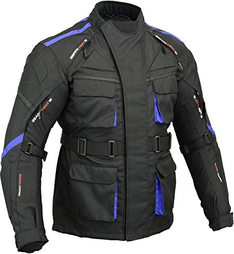 GEARX Surfer Motorradjacke wasserdicht gepolsterte Rücken und Ellbogen, M