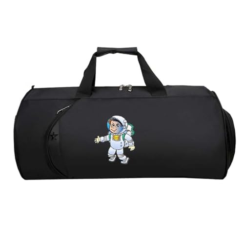 Kleine Reisetasche Anime N.A.S.A, HandgepäCk Tasche Faltbar, Overnight Weekend Damen HandgepäCk Sporttasche Koffer Flugzeug(Black 3)