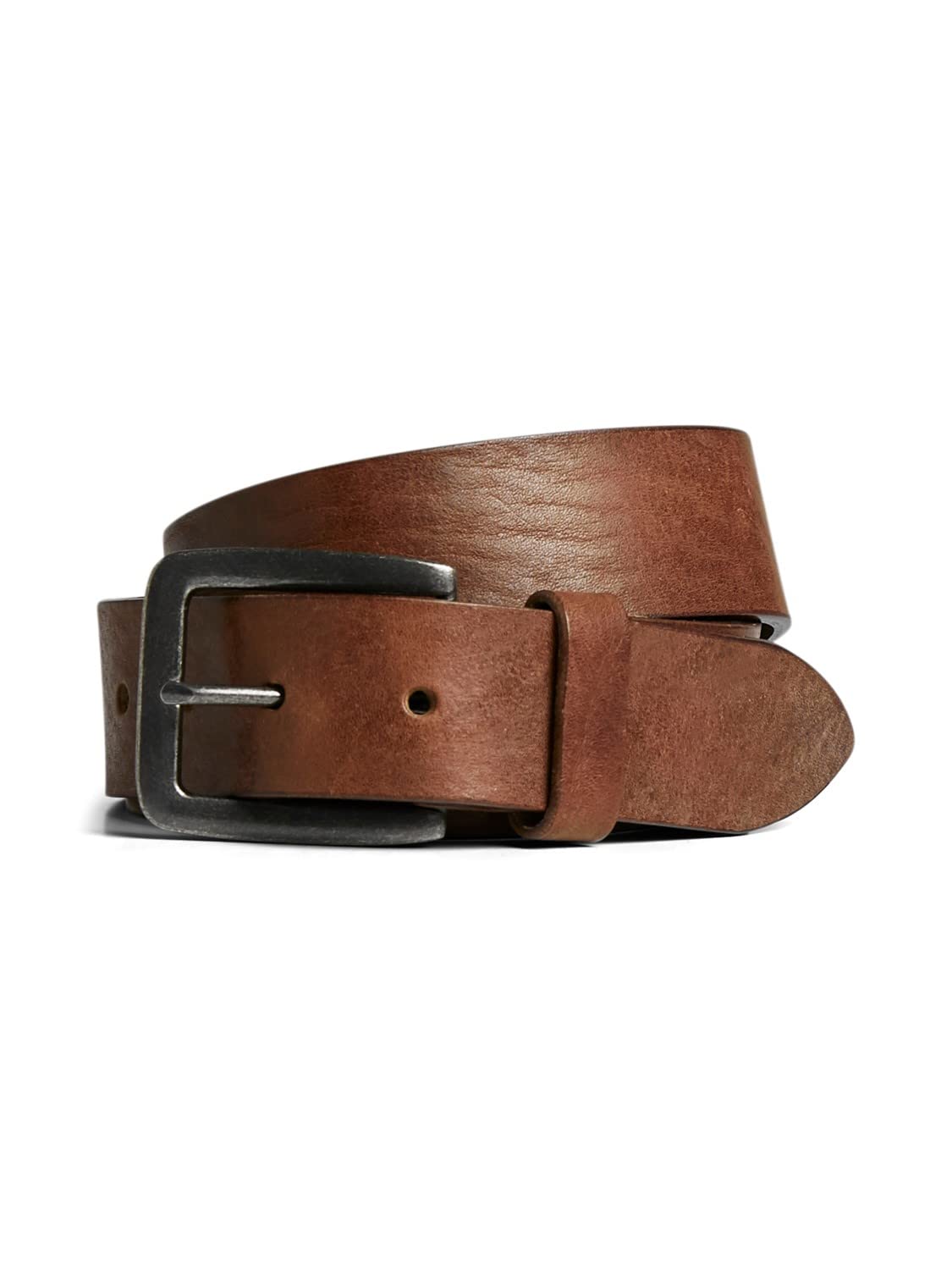 Herren Jack & Jones Basic Ledergürtel JACVICTOR Leather Belt Metallstiftschnalle, Farben:Braun, Größe Gürtel:105