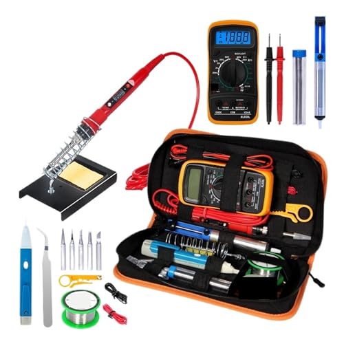 WLLKIY Temperatur Elektrische Lötkolben Kit 80W LCD Solder Schweißen Werkzeuge Mit Multimeter Schweißen Tool Kit Sicher Und Stabil