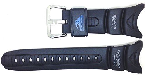 Casio Resin Band Uhrenarmband für Sea Pathfinder SPF-40-1V Herrenuhr, Schwarz, Riemen, Schwarz, Schwarz, Riemen