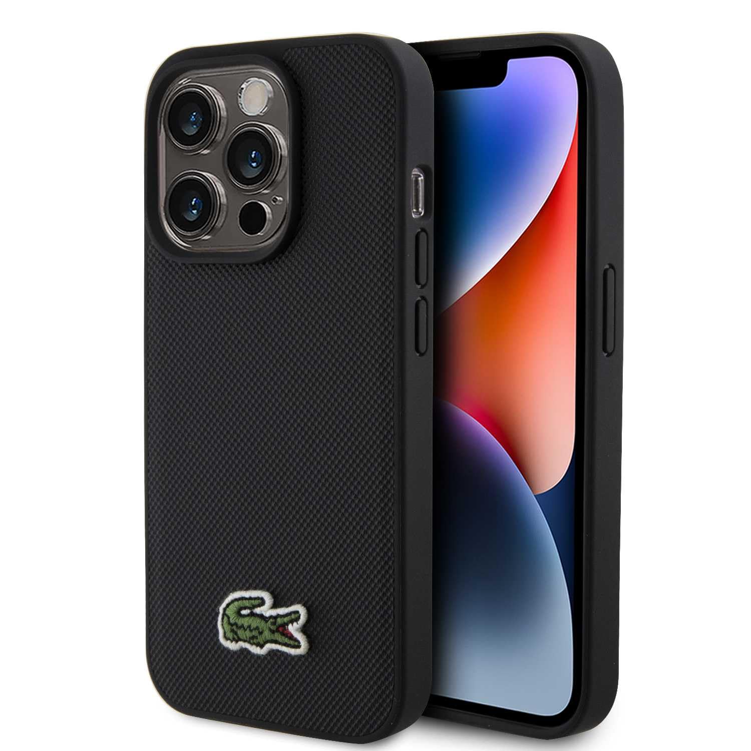 Lacoste LCHMP15XPVCK Hülle für iPhone 15 Pro Max 6.7" Schwarz hardcase Iconic Petit Pique