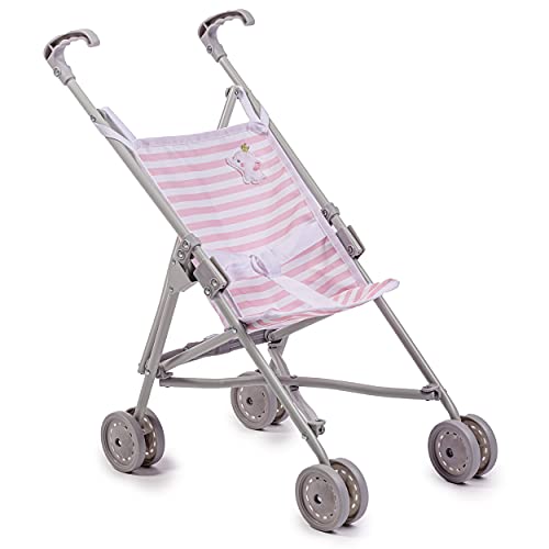 JC Toys Berenguer Boutique | Einfacher Kinderwagen Regenschirm für Babys | Elefant Thema | Rosa | Ab 2 Jahren