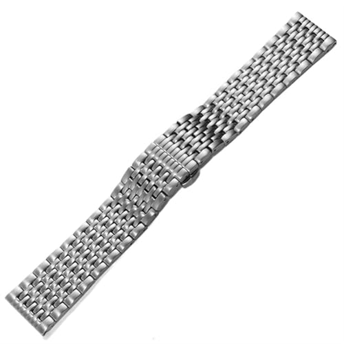 THBGTCNQ Uhrenarmband aus Edelstahl, 22 mm, universelles Uhrenarmband mit Schnellverschluss, geeignet for Quarzuhren, Smartwatch-Armbandzubehör(Steel)