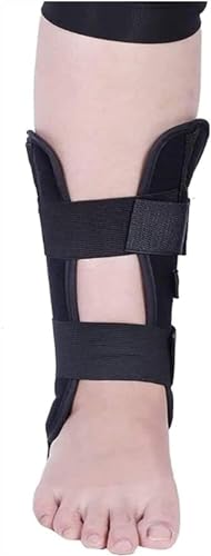 Verstellbare Drop-Fuß-Orthese, Knöchelgelenk-Verband, Schmerzlinderung, Plantarfasziitis, stabilisierende Stäbe, Orthesen-Nachtschiene zur Behandlung von Plantarfasziitis (Size : S)