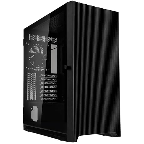 Kolink Unity Lateral Performance PC-Gehäuse, DREI PWM-Lüfter, Scharniertür Gehärtetes Glas, 410 mm GPU-Freiheit, E-ATX-Motherboards, Stahl, Mid-Tower-Gehäuse, Schwarz