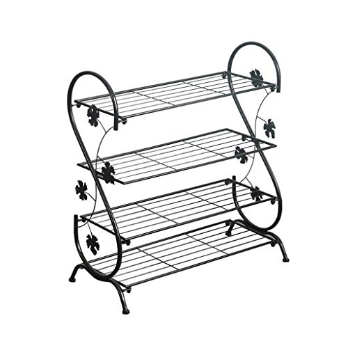 YIHANSS Schuhregal, Schmiedeeisen Einfacher Haushalt Mehrschichtiger Aufbewahrungsschuhschrank Haustür Klein
