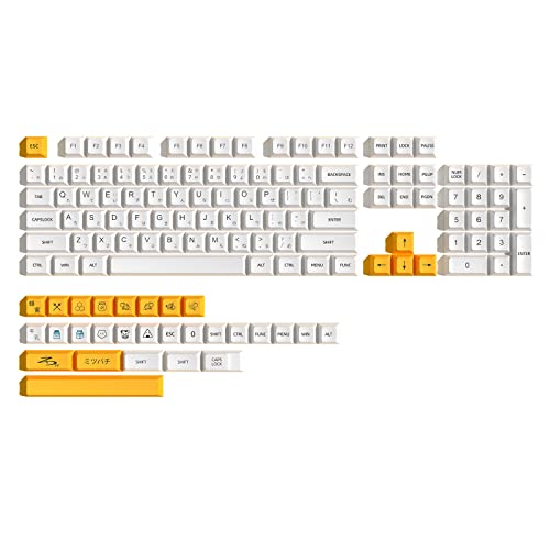 132 Tasten PBT Tastenkappen XDA Profile DYE-SUB Tastenkappe für MX Switch Mechanische Tastatur Milchthema Tastenkappe Farbsublimation Tastenkappen