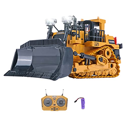 Asslye RC Crawler Heavy Bulldozer 1/24 Truck 9CH 2.4G Radio Controlled Cars Toys