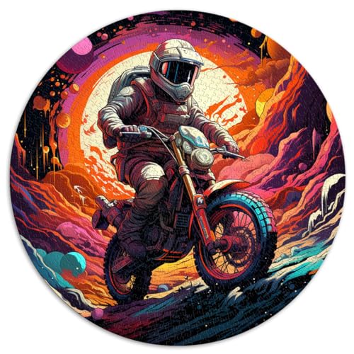 Puzzles Moon Biker Astronaut Puzzles für Erwachsene 1000 Teile 67,5x67,5cm Schwierige Schwere Puzzles Schwierige Schwere Puzzles für Frauen Männer