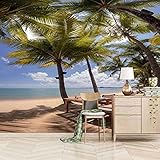 Tropical Beach Woods 3D Tapeten Wanddekoration Fototapete Sofas Wohnzimmer Wandbild Schlafzimmer-250cm×170cm