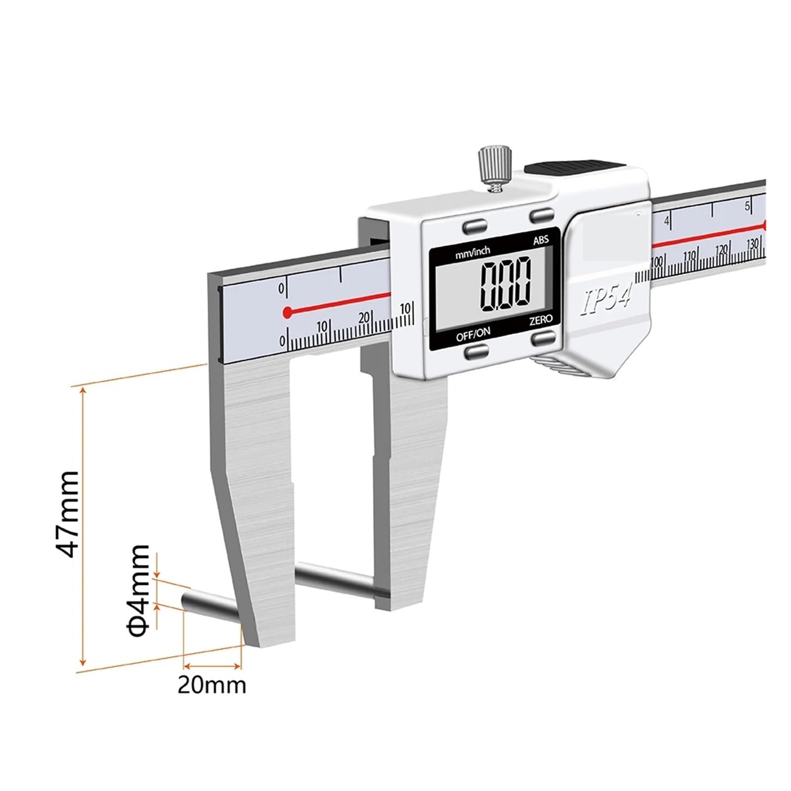 Mikrometer, 90-Grad-Präzisions-Elektronik-Edelstahl-Bohr-Spezialmessschieber, Innendurchmesser-Messwerkzeug, Blende, digitaler Messschieber,Digitaler Mikrometer(8-150mm-01)