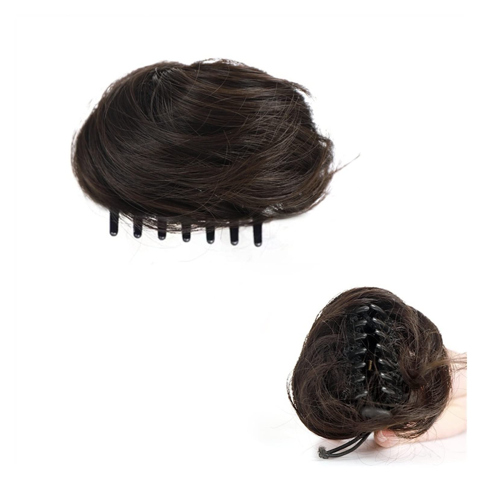 Bun Haarteile 1 Stück Haarteile, Hochsteckfrisur, Ballett-Dutt for Frauen, Grils, Klaue, Clip-in-Haarknoten, unordentliche gefälschte Haarknoten, Erweiterungen, Clip-in-Donut-Chignon-Synthetik-Brötche