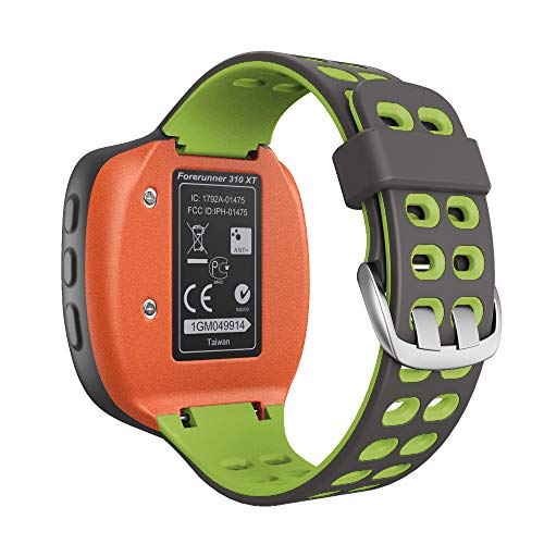 BANDKIT Uhrenarmband für Garmin Forerunner 310XT Armbänder, Sport, Silikon, Ersatz-Smartwatch für Forerunner 310 XT Handgelenkbänder Correa, For Forerunner 310XT, Achat