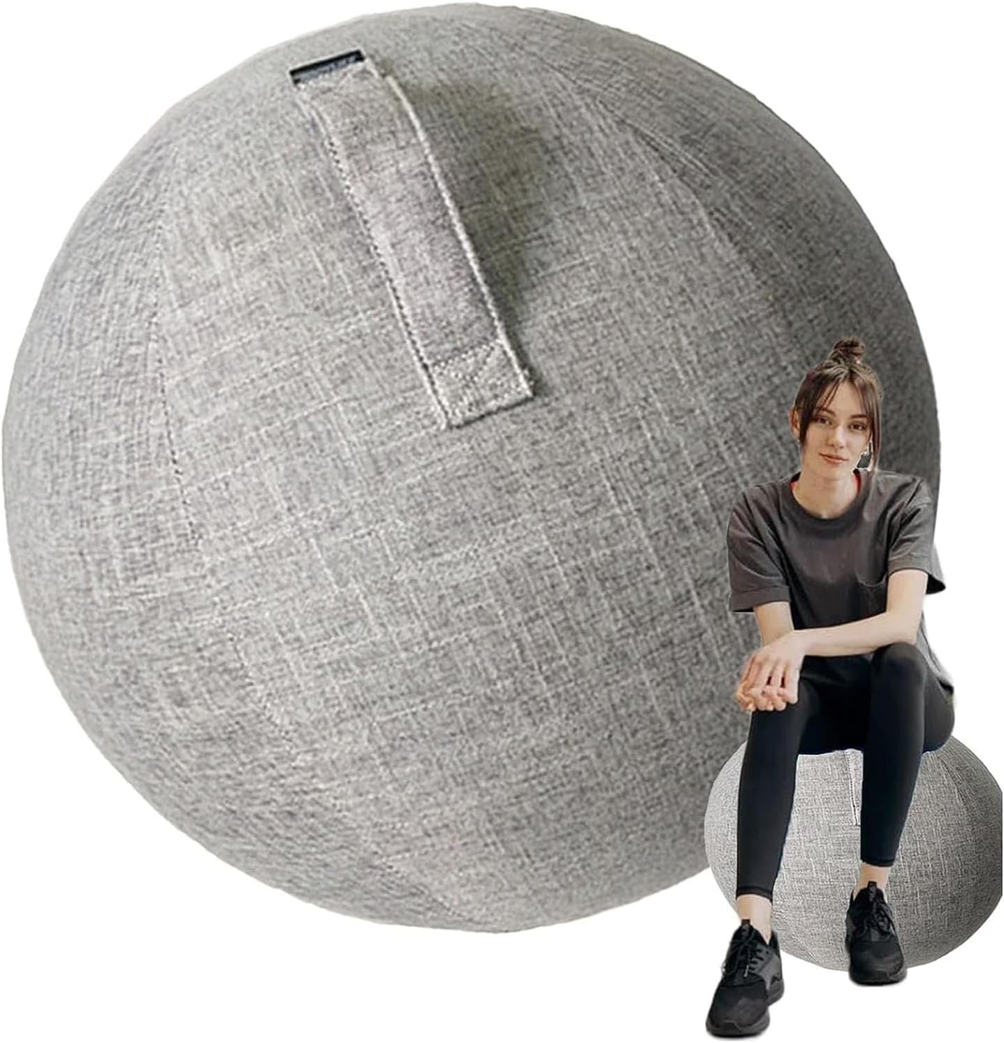 letaofang 55/65/75 cm Yoga Ball Hülle, Schutzhülle Für Gymnastikball, Balanceball-Abdeckung Staubdicht Faltbar Sitzbälle Stoff Bezug Für Balance, Stabilität, Fitness