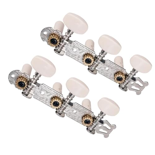 Strings Tuning Pegs Mechaniken Für Gitarre 1 Paar silberne Gitarren-Stimmwirbel, Stimmwirbel für klassische Gitarrensaiten, Mechaniken