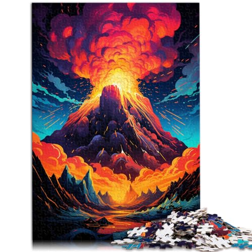 Puzzlespiel „Der Vulkan ist ausgebrochen“ Puzzles für Erwachsene, 1000 Puzzles, Holzpuzzles, Puzzles zum Verschenken, als Geschenk für die ganze Familie und die (50 x 75 cm)