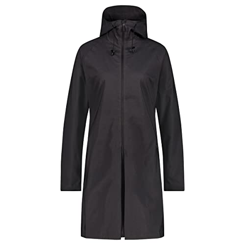 AGU SeQ Regenjacke Damen Urban Outdoor, Regenmantel Damen Wasserdicht mit Kapuze, Übergangsjacke Damen Atmungsaktiv - Schwarz - XS