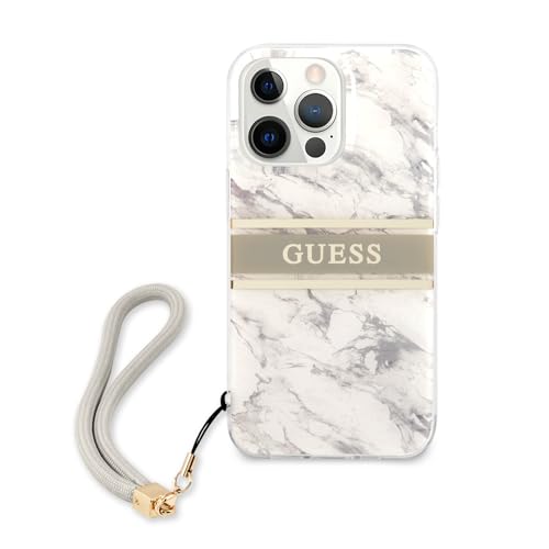 Guess GUHCP13LKMABGR hülle für iPhone13 Pro / 13 6,1" grau Marble Strap Collection