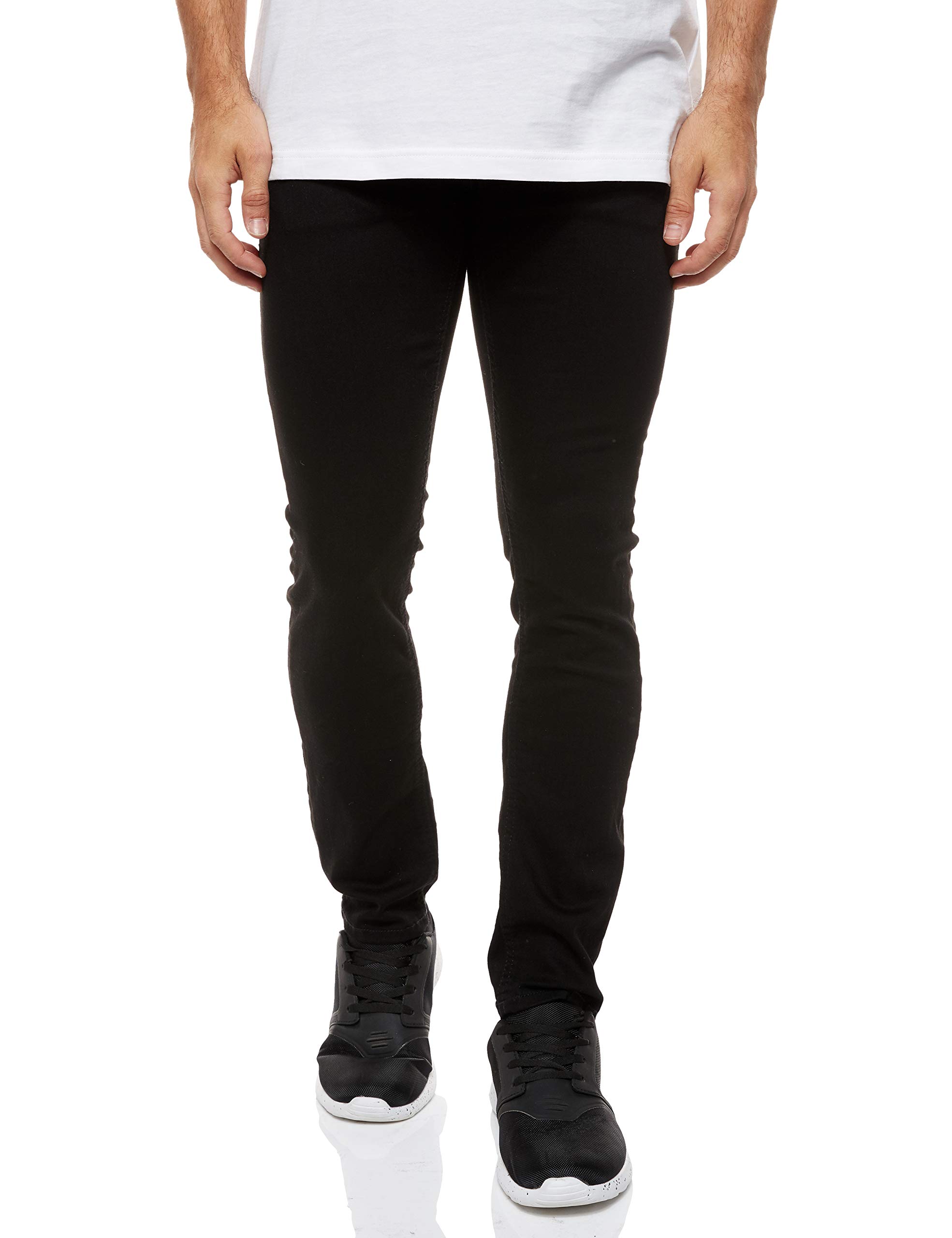 Herren Jack & Jones Slim Fit Jeans Glenn Skinny Tapered JJI Glenn ORIGINAL AM, Farben:Schwarz, Größe Jeans:29W / 30L