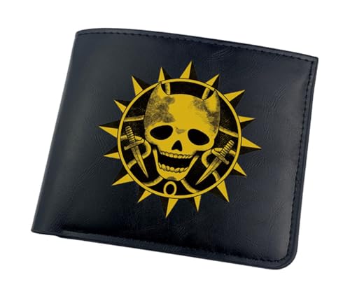 RYNDEX Jo-Jo's Bizar-re Adventu-re Anime-Geldbörsen, Cartoon-Druck Geldbörse Klein, PU-Leder Geldbörse Brieftasche Wallet(Color:Black 9)