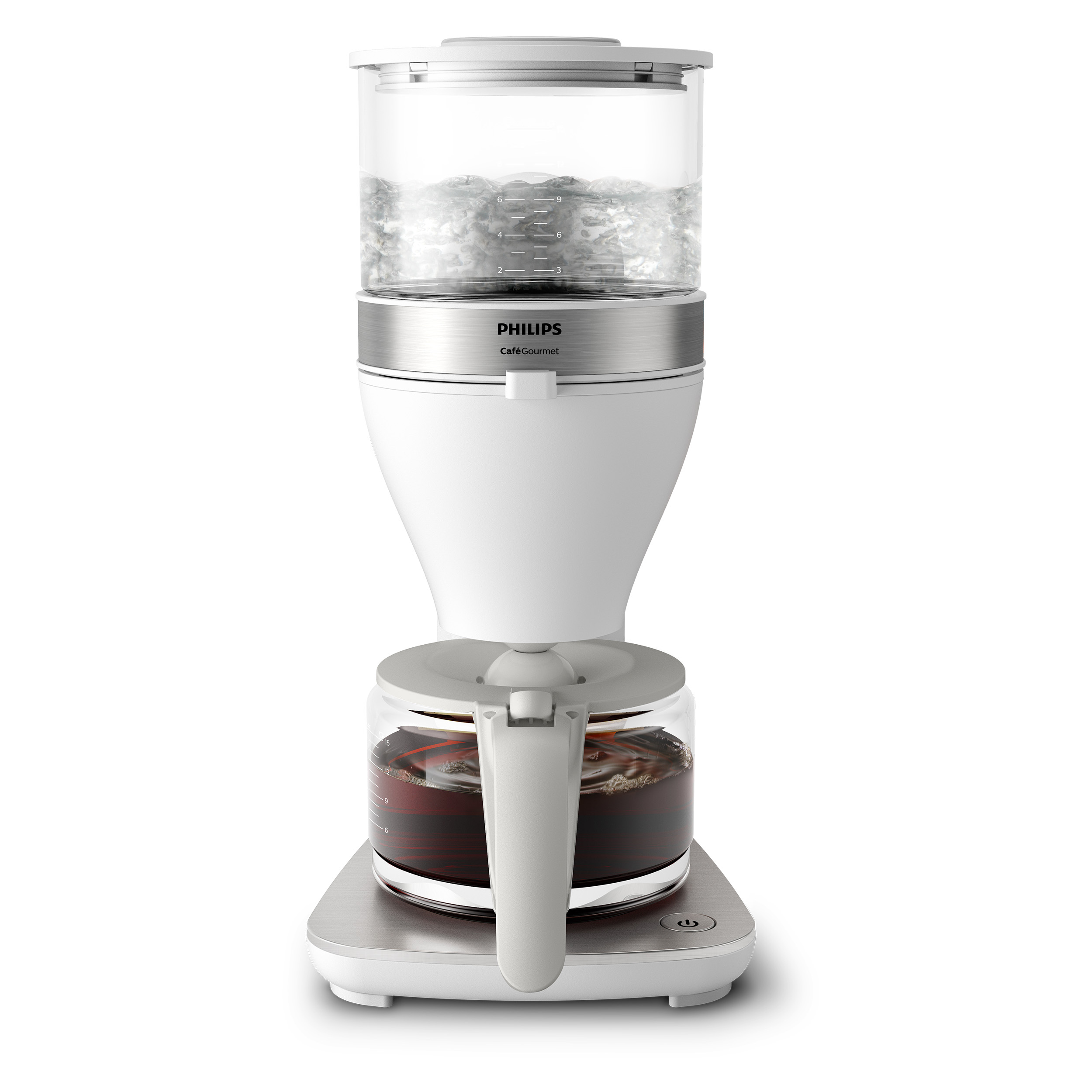 Philips Filterkaffeemaschine "HD5416/00 Café Gourmet weiß", 1,25 l Kaffeekanne, Papierfilter, 1x4, mit Direkt-Brühprinzip, Aroma-Twister und Schwenkfilterhalter 2