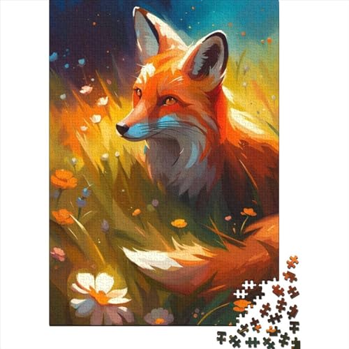 Tier-Fuchs-Puzzle, 500 Teile, für Erwachsene und Jugendliche, von Wooden Jigsaws Puzzles, Puzzles für Erwachsene und Jugendliche, Denksport-Puzzle (Größe: 52 x 38 cm)