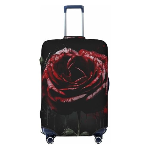 CSGJMYGS Reisegepäckabdeckung, elastisch, waschbar, modisch, kratzfest, Kofferschutz, passend für 45,7 - 81,3 cm (18 - 32 Zoll) Gepäck, Schwarz , XL