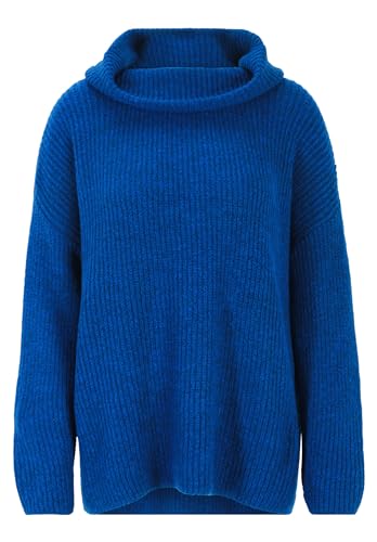 Cartoon Damen Strickpullover mit Turtle Neck Blue Melange,40