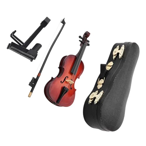 5,5 Zoll 14 Cm Miniatur-Cello Aus Holz Mit Koffer, Instrumentenmodell, Musikalische Ornamente, Dekoration Musikinstrumente Miniatur