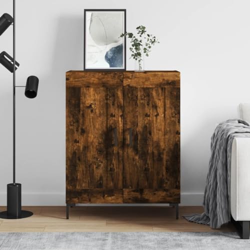 CCCINER Sideboard Räuchereiche 69,5x34x90 cm Holzwerkstoff,Modernes Sideboard aus Holzwerkstoff in Räuchereiche Geräumiges Stauraumwunder für das Wohnzimmer