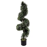 Leaf Künstlicher Formschnittbaum, geschützt, 120 cm, Buxus-Spirale, UV