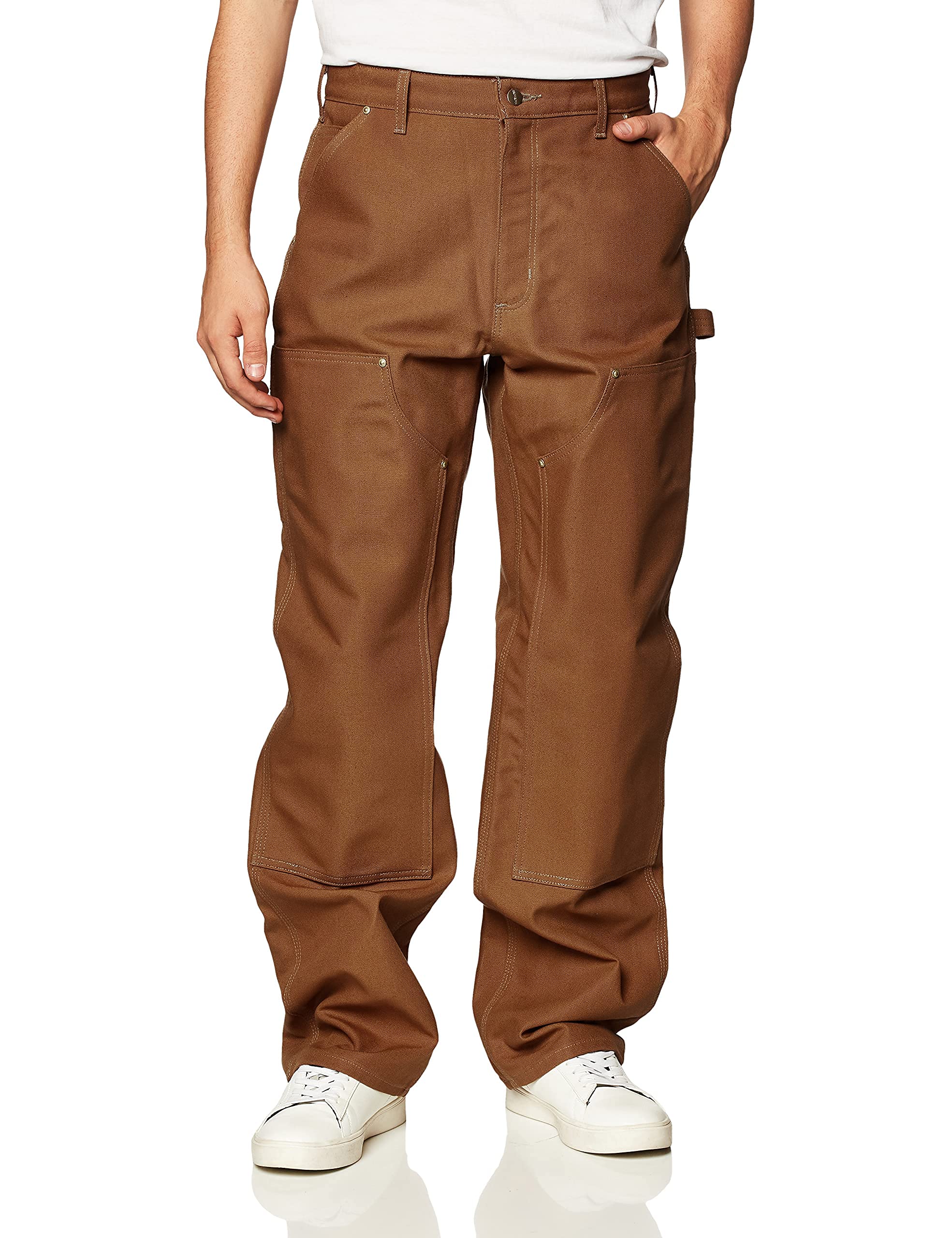 Carhartt Arbeitshosen Hosen Duck Double Front Logg B01, braun, W34L36