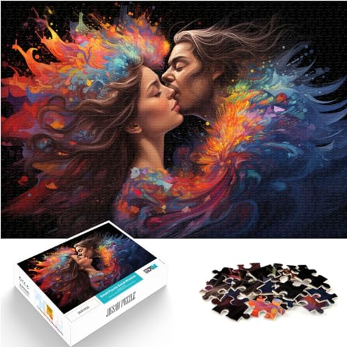 Puzzles, Lernspiele. Die farbenfrohe Psychedelie von Arctic Kiss. Schwierige, anspruchsvolle Puzzles aus Holz mit 1000 Teilen. Viel Spaß beim Spielen für 1000 Teile (50 x 75 cm).