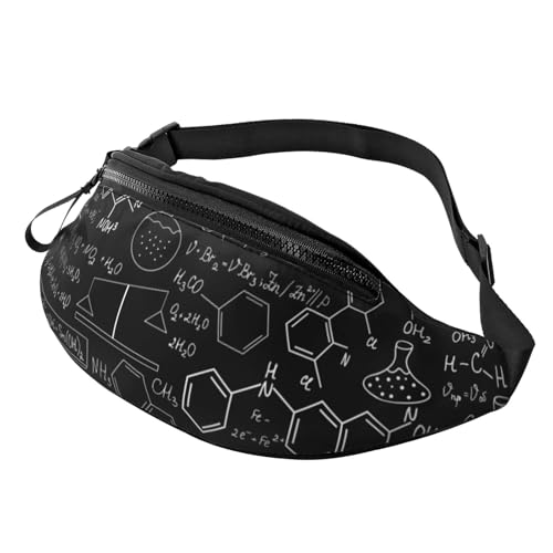 HSJFS Modische Hüfttasche mit Schlagzeugermotiv, verstellbarer Gürtel, lässige Brusttasche, Abstrakte Wissenschaft Chemie., Einheitsgröße