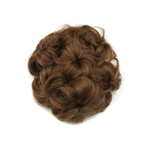 Haarteil 8 Farben Blumenform Kunsthaar Lockiges Haar Chignon Gummiband Haarknoten Donut Lockenwickler Haarteile for Frauen Haarverlängerung(7027)