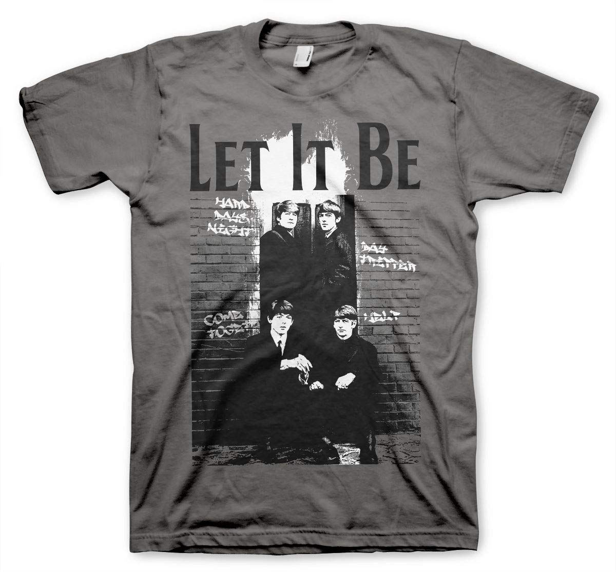 Offizielles Lizenzprodukt Beatles - Let It Be Herren T-Shirt (Dunkelgrau), X-Large