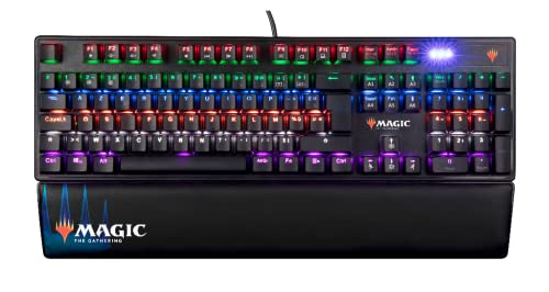 Konix Magic The Gathering Mechanische Tastatur, kabelgebunden, AZERTY für Desktop-, Gaming-PC - Anti-Ghosting - 20 Lichteffekte - 1,7-m-Kabel