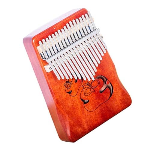 Kalimba Daumenklavier Holz Retro Farbe 17 Töne kleines Instrument Finger Klavier Daumen Klavier Kalimba Finger Klavier Instrument Mini (Color : 2)